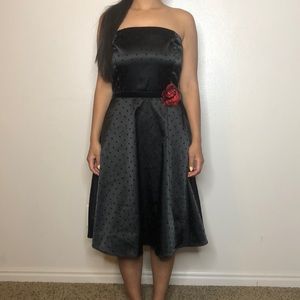 Black poke dot dress